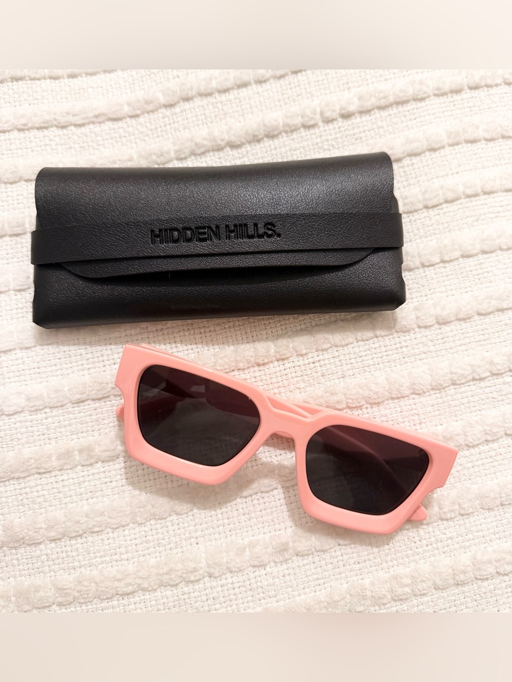 Hidden Hills Pink Rectangular Sunglasses